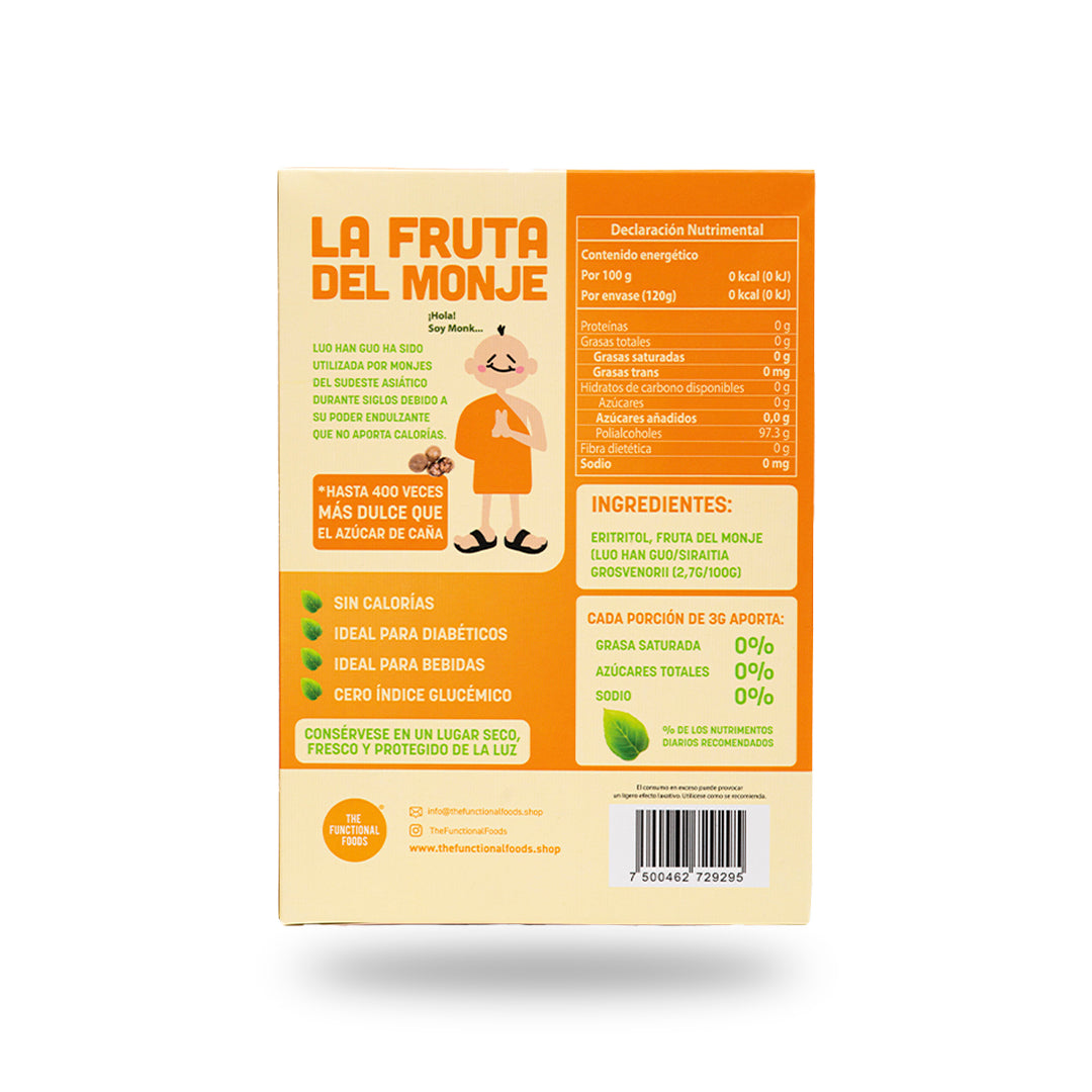 Sobrecitos de Monk®: Endulzante Natural de Fruta del Monje (40 sobres de 3 g)