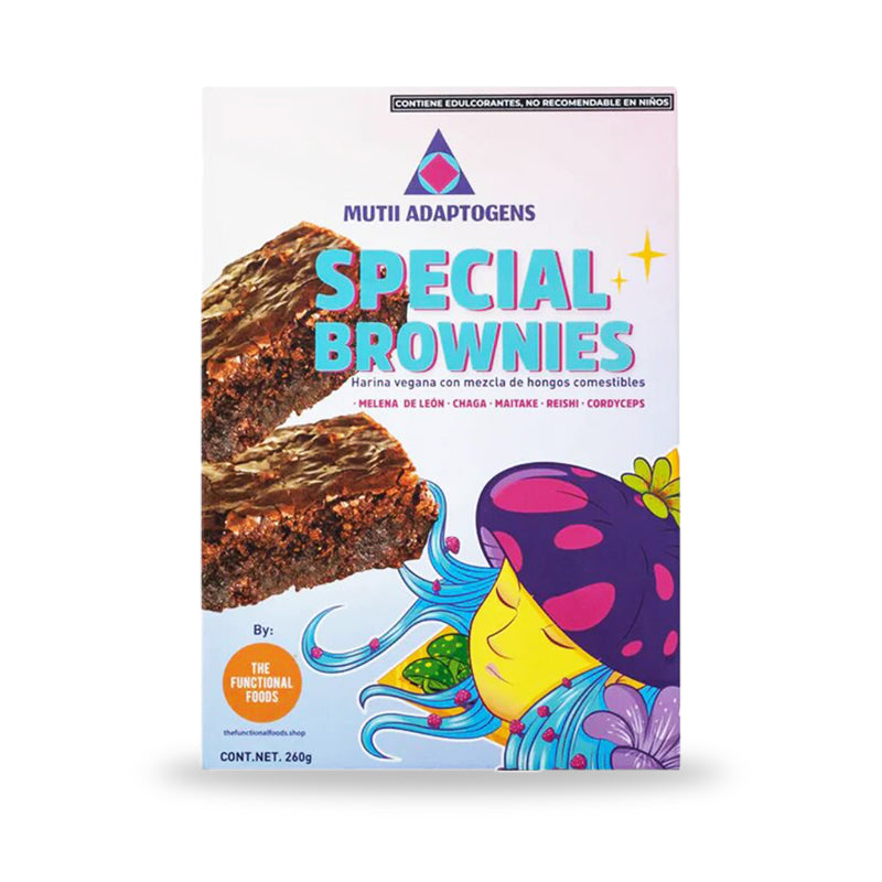 Special Brownies: Harina vegana para brownies con hongos adaptógenos (260 g)